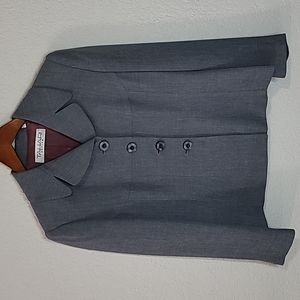 Vintage Tahari Petite Gray Blazer Jacket Sz. 4